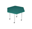 PLAYFORM 217 K modulární hravé stoly, mobilní, výška 750 mm, kovová podnož bílá, deska 25 mm, jezern